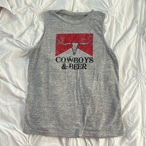 Cowboys and Beer Tank Top from SHEIN, size M